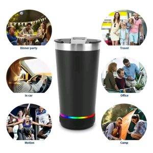 🔥 VASO TERMO BLUETOOTH CON LUZ LED – MÚSICA Y ESTILO EN CADA SORBO 🔥